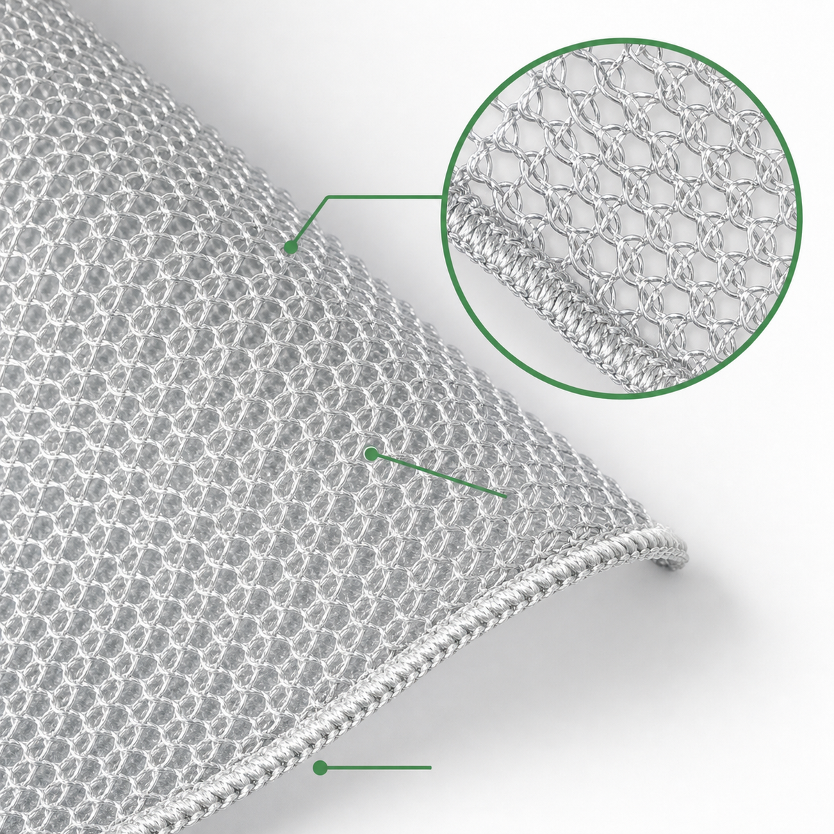 PanPure open mesh scrubber texture detail